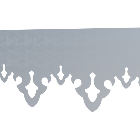 Modèle 3D lambrequin de toit Tarbes en zinc, frise 105 mm, ORNABAT