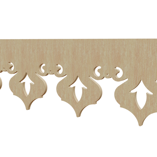 Modèle 3D lambrequin de façade Granville en bois, frise 135 mm, ORNABAT