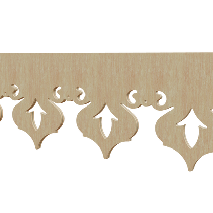 Modèle 3D lambrequin de façade Granville en bois, frise 135 mm, ORNABAT