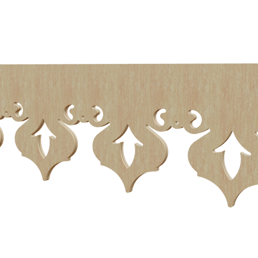 Modèle 3D lambrequin de façade Granville en bois, frise 135 mm, ORNABAT