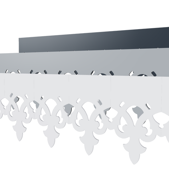 Modèle 3D lambrequin de façade Fecamp en aluminium composite, frise 170 mm, ORNABAT