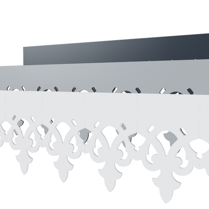 Modèle 3D lambrequin de façade Fecamp en aluminium composite, frise 170 mm, ORNABAT