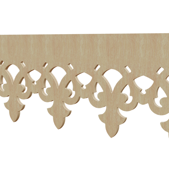 Modèle 3D lambrequin de façade Fecamp en bois, frise 170 mm, ORNABAT