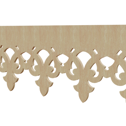 Modèle 3D lambrequin de façade Fecamp en bois, frise 170 mm, ORNABAT