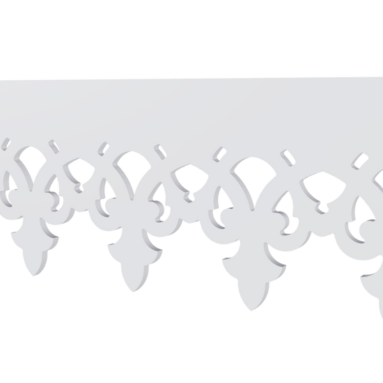 Modèle 3D lambrequin de façade Fecamp en PVC blanc, frise 170 mm, ORNABAT