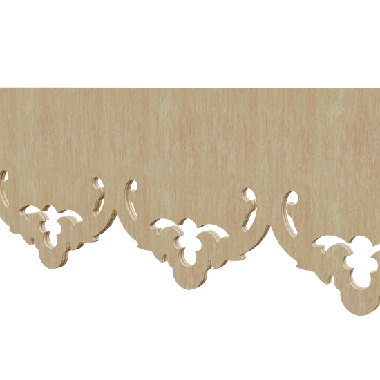 Modèle 3D lambrequin de façade Vannes en bois, frise 105 mm, ORNABAT