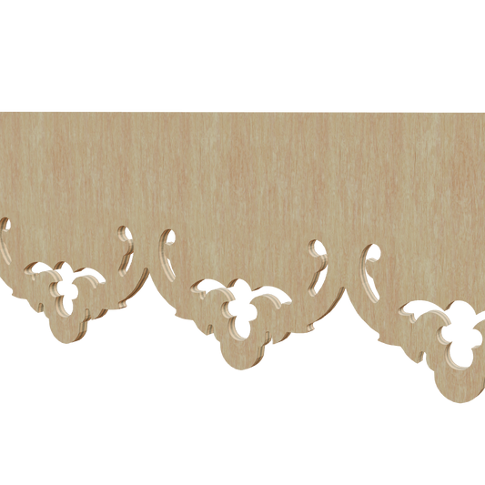 Modèle 3D lambrequin de façade Vannes en bois, frise 105 mm, ORNABAT