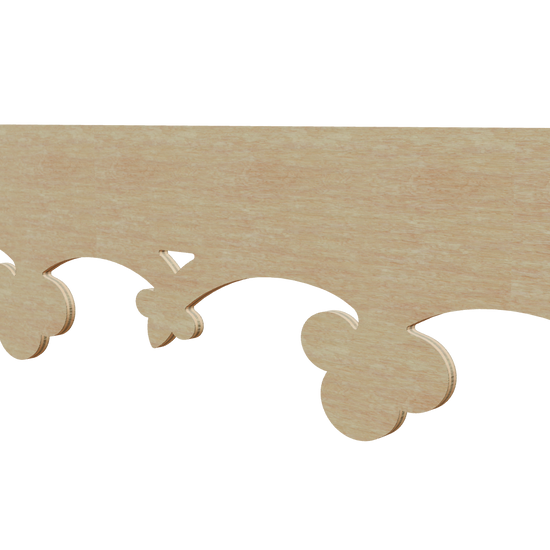 Modèle 3D lambrequin de toit Les-Dalles en bois, frise 120 mm, ORNABAT