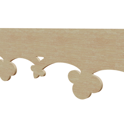 Modèle 3D lambrequin de toit Les-Dalles en bois, frise 120 mm, ORNABAT