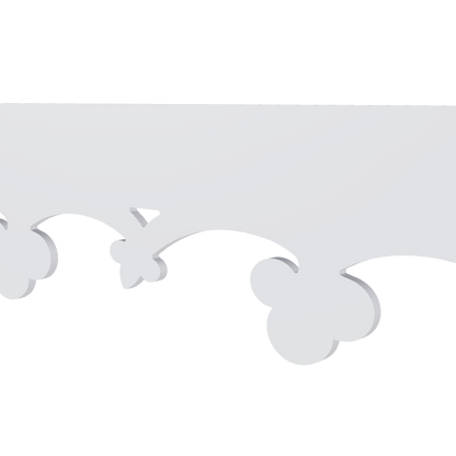 Modèle 3D lambrequin de toit Les-Dalles en PVC blanc, frise 120 mm, ORNABAT