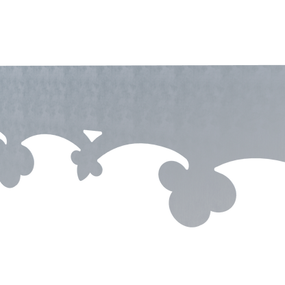 Modèle 3D lambrequin de toit Les-Dalles en zinc, frise 120 mm, ORNABAT