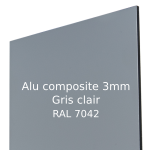 Catalogue lambrequins en Aluminium composite épaisseur 3mm - Gris clair