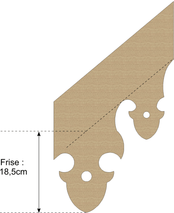 Echantillon modèle ARGELES - Pente 40° - Frise 185mm