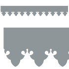 Motif de Lambrequin en aluminium composite gris clair pour bord de toit ou fenêtre