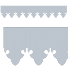 Motif de Lambrequin en zinc naturel pour bord de toit ou fenêtre