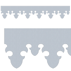 Motif de Lambrequin en zinc naturel pour bord de toit ou fenêtre