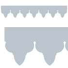 Motif de Lambrequin en zinc naturel pour bord de toit ou fenêtre
