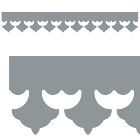 Motif de Lambrequin en aluminium composite gris clair pour bord de toit ou fenêtre