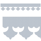 Motif de Lambrequin en zinc naturel pour bord de toit ou fenêtre