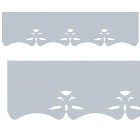 Motif de Lambrequin en zinc naturel pour fenêtre