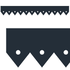 Motif de Lambrequin en aluminium composite anthracite pour bord de toit ou fenêtre