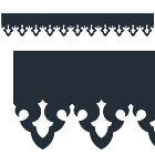 Motif de Lambrequin en aluminium composite anthracite pour bord de toit ou fenêtre