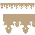 Motif de Lambrequin en bois pour bord de toit ou fenêtre