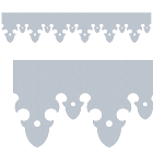 Motif de Lambrequin en zinc naturel pour bord de toit ou fenêtre