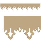 Motif de Lambrequin en bois pour bord de toit ou fenêtre