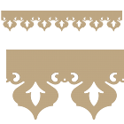 Motif de Lambrequin en bois pour bord de toit ou fenêtre