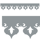 Motif de Lambrequin en aluminium composite gris clair pour bord de toit ou fenêtre