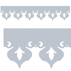 Motif de Lambrequin en zinc naturel pour bord de toit ou fenêtre