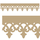 Motif de Lambrequin en bois pour bord de toit ou fenêtre