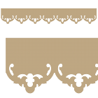 Motif de Lambrequin en bois pour bord de toit ou fenêtre