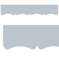 Motif de Lambrequin en zinc naturel pour bord de toit ou fenêtre