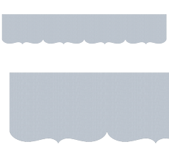 Motif de Lambrequin en zinc naturel pour bord de toit ou fenêtre