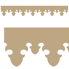 Motif de Lambrequin en bois pour bord de toit ou fenêtre