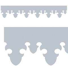 Motif de Lambrequin en zinc naturel pour bord de toit ou fenêtre