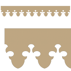 Motif de Lambrequin en bois pour bord de toit ou fenêtre