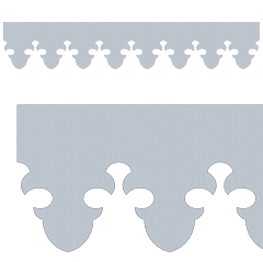 Motif de Lambrequin en zinc naturel pour bord de toit ou fenêtre