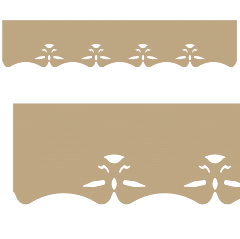 Motif de Lambrequin en bois pour fenêtre