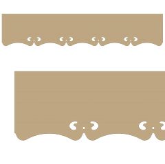 Motif de Lambrequin en bois pour fenêtre