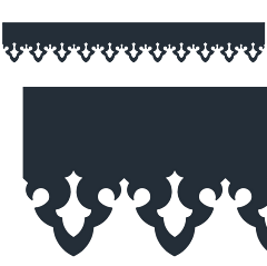 Motif de Lambrequin en aluminium composite anthracite pour bord de toit ou fenêtre