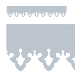 Motif de Lambrequin en zinc naturel pour bord de toit ou fenêtre