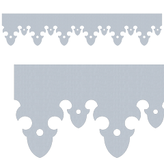 Motif de Lambrequin en zinc naturel pour bord de toit ou fenêtre