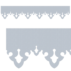 Motif de Lambrequin en zinc naturel pour bord de toit ou fenêtre