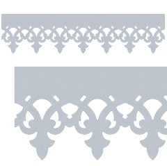 Motif de Lambrequin en zinc naturel pour bord de toit ou fenêtre