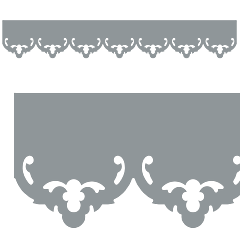 Motif de Lambrequin en aluminium composite gris clair pour bord de toit ou fenêtre